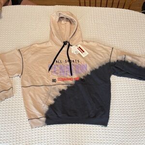 Women's Tan and Black Hoodie